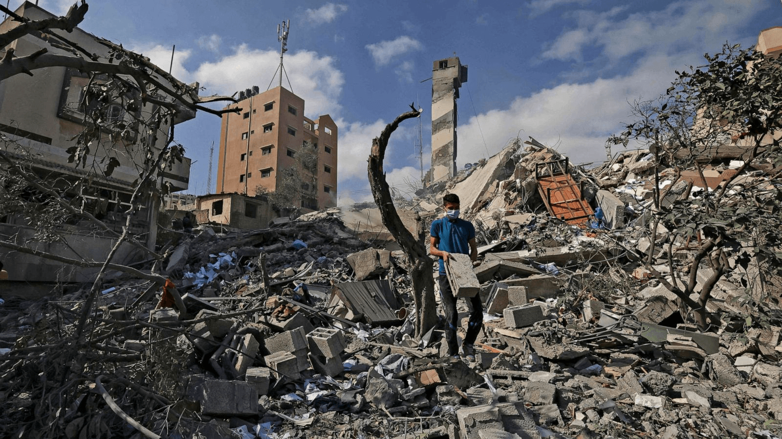 Imagem de destruição em Gaza